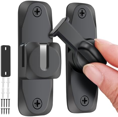 VEAPIZ 2 in 1 Barn Door Lock for 90180 Degree Flips