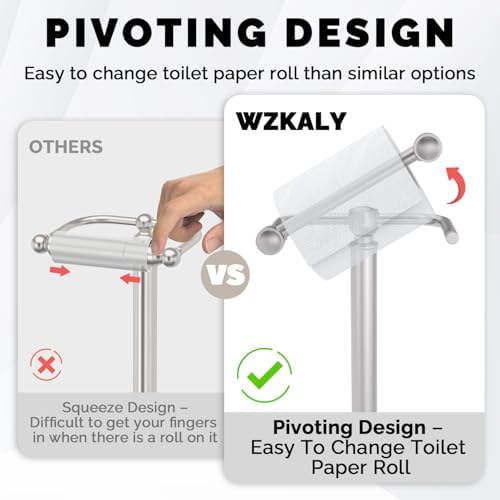 Stainless Steel TP Holder Brushed Nickel 22 Height