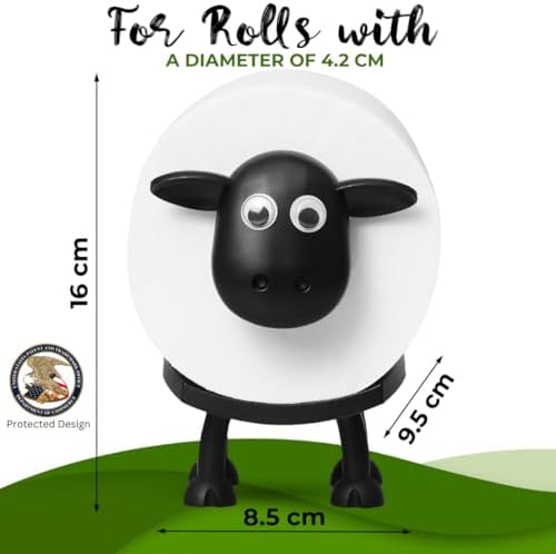 VELENTI Funny Sheep Toilet Roll Holder Set