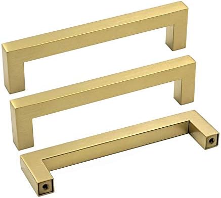 GoldenWarm 10-Piece 5-Inch Brushed Gold Cabinet Pulls