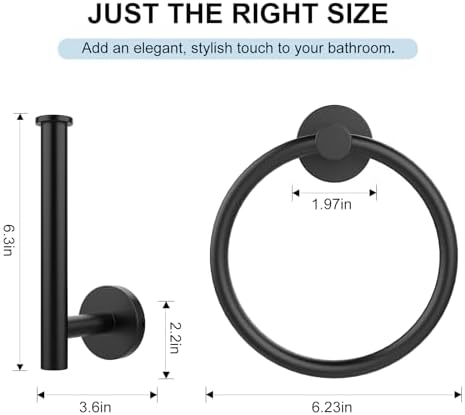 SetSail 304 Stainless Steel Bathroom Set Matte Black