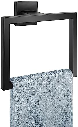 Matte Black Wall-Mounted Towel Holder