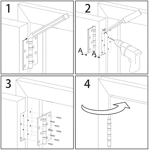 30-Piece Round Door Hinges