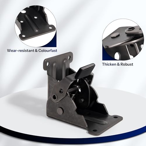 4 Pack Folding Table Hinges Black Bronze Finish