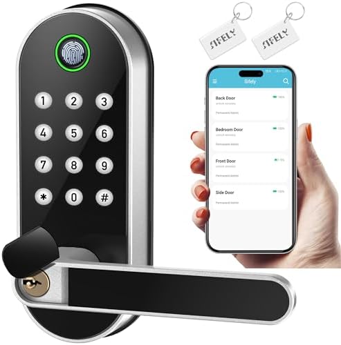 Sifely Keyless Entry Smart Door Lock Fingerprint Passcode Perfect Home Security