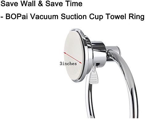 No Drill No ScrewsStrong suction cup towel holder for bathroom Premium Chrome finish
