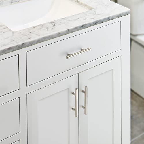 JOY DECOR 30-Pack 5-Inch Cabinet Pulls with 3Inch Hole Center Stainless Steel Kitchen Cabinet Handles