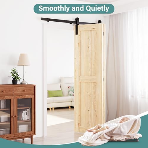 WINSOON Bifold Door Hardware Kit - Heavy Duty Bi-Fold Barn Door Kit for Closet 36 Track 16 Door Panels 30 Opening