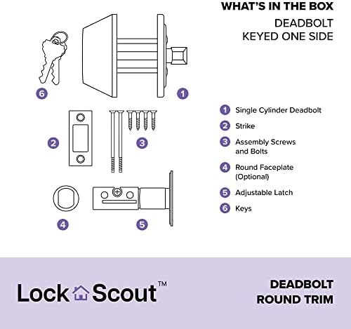 Lock Scout Deadbolt Install in Minutes Matte Black