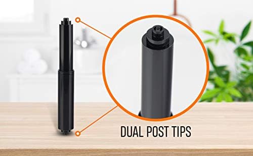 Piping Hot Art Works 6-inch Black Toilet Paper Holder Spring Rod - Durable and Reliable toilet paper roller replacement