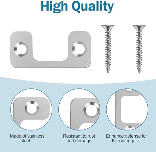 JIOTAR Adjustable Deadbolt Strike Plate with Large Hole