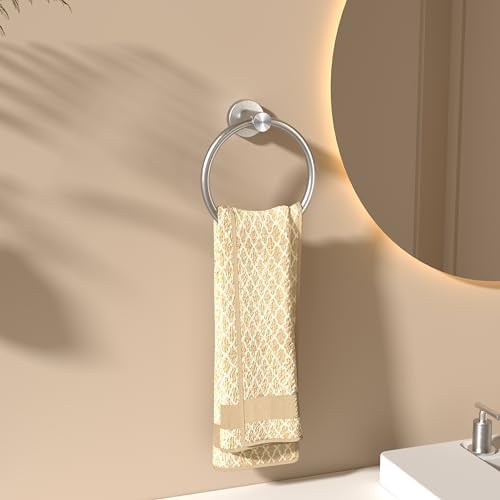 FORIOUS Brushed Nickel Towel Ring