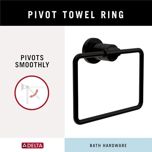 Delta Nicoli Hand Towel Holder - Matte Blackath