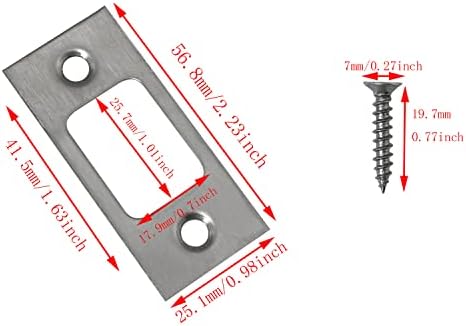 2-Piece Stainless Steel Door Backplate Satin Brushed Nickel
