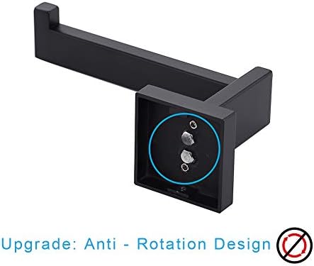 TASTOS Heavy-Duty Stainless Steel Toilet Paper Holder Matte Black