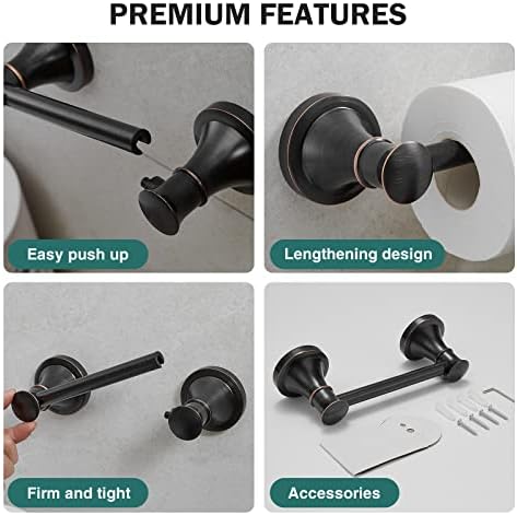 Hoimpro Wall Mounted Rustproof Toileting Tissue Paper Holder
