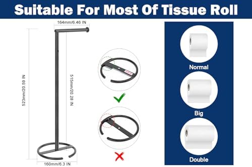 NearMoon Bath Toilet Paper Holder Stand - Modern Rust-Resistant