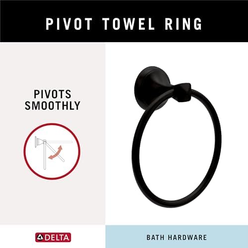 Delta Matte Black Towel Ring