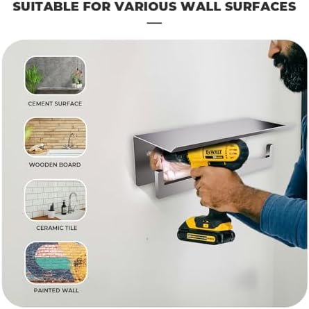 Double Toilet Paper Holder with Shelf FreshGlow Large Tissue Holder