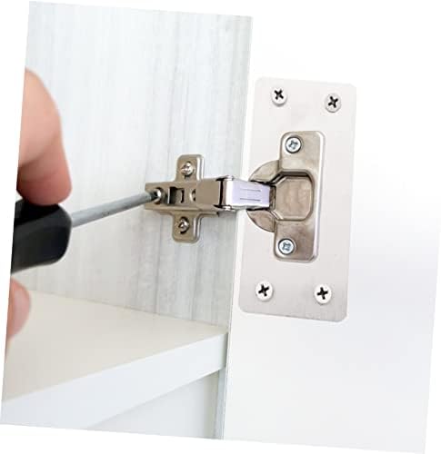 Quick-Service Cabinet Hinge Repair Plates with Screws