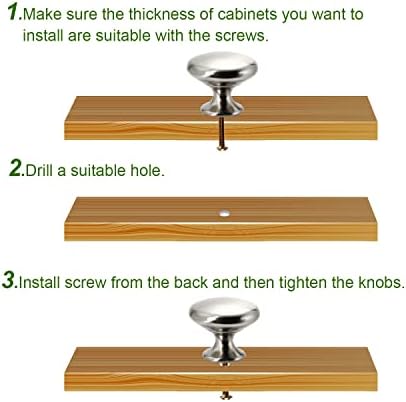 Durable brushed nickel cabinet knobs 30-pack for modern homes