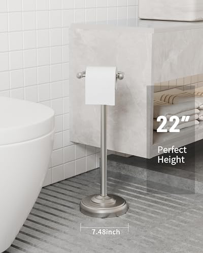 Stainless Steel TP Holder Brushed Nickel 22 Height