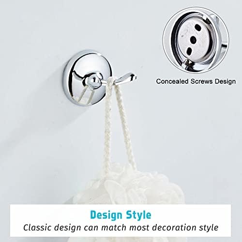 SUNTAI 4-Piece Bathroom Set Adjustable Towel Bar Holder Chrome