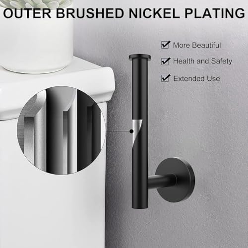 SetSail 304 Stainless Steel Wall-Mounted Toilet Paper Holder - Matte Black