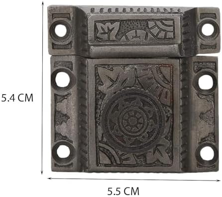 --------Handmade Antique Iron Finish - Secure Closing Cabinet Latch with Windsor Knob Design