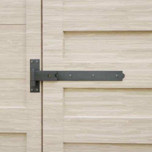 Sturdy Wrought Iron Offset Pintle Hinge with Black Finish