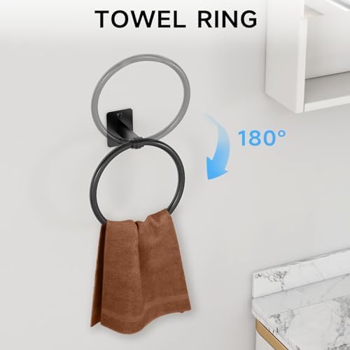 10-Piece Bathroom Accessory Set with 24 Towel Bar More