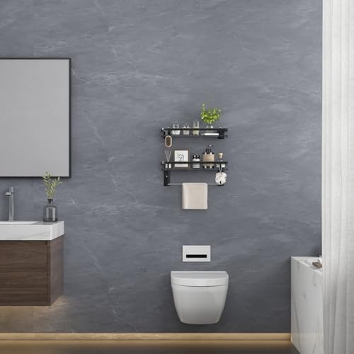 VOLPONE Black Tempered Glass Shelves