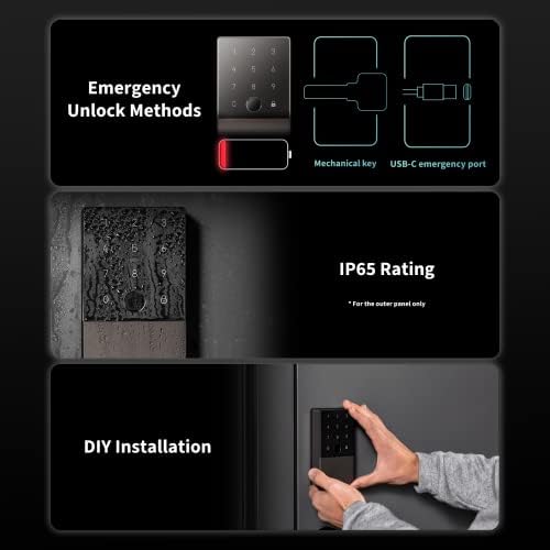 Aqara Smart Lock U100 Secure Easy Door Entry with Apple Home Fingerprint Mechanical Key Options
