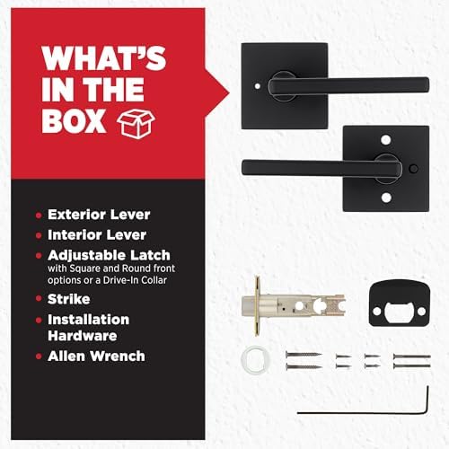 Kwikset Halifax Door Lever Matte Black