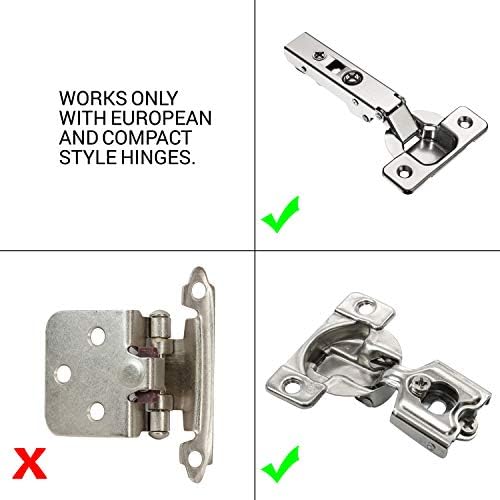 25 Pack Rok Soft Close Damper for Cabinets Polished Nickel Finish
