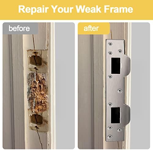 HELEMAN Door Strike Plate Extra Secure Front Door
