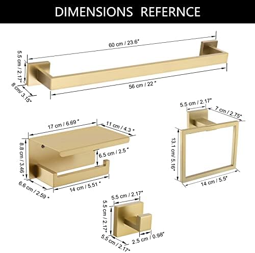 TNOMS 5-Piece Bathroom Hardware Set