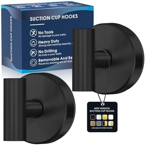 Durable Suction Cup Hooks for Bathroom Storage
