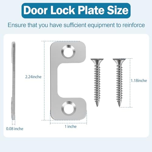 JIOTAR Adjustable Deadbolt Strike Plate with Large Hole
