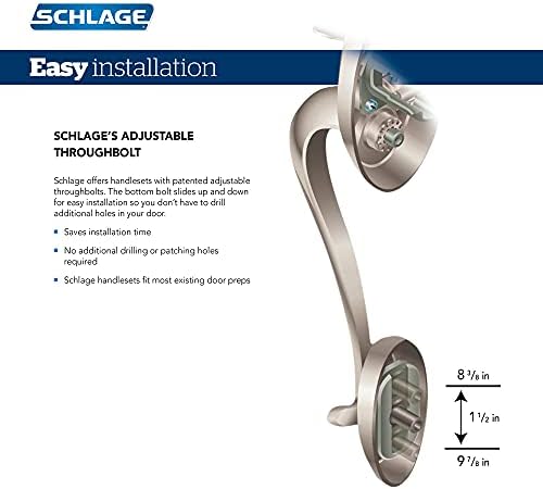 Secure Front Entry Door Lock Set with Satin Nickel Finish