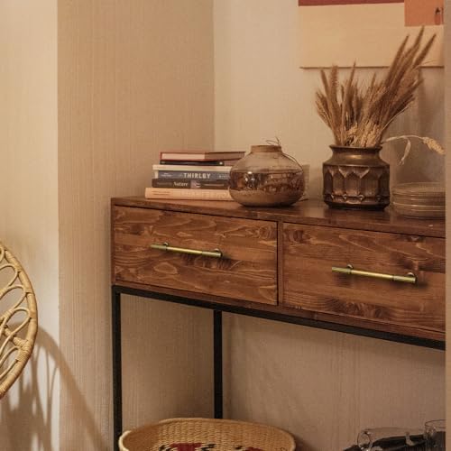 Goo-Ki Vintage Retro Antique Brass Zinc Alloy Cabinet Knob Set - 6 Pack