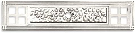 10 Pack Satin Nickel Hammered Cabinet Knob Back Plate