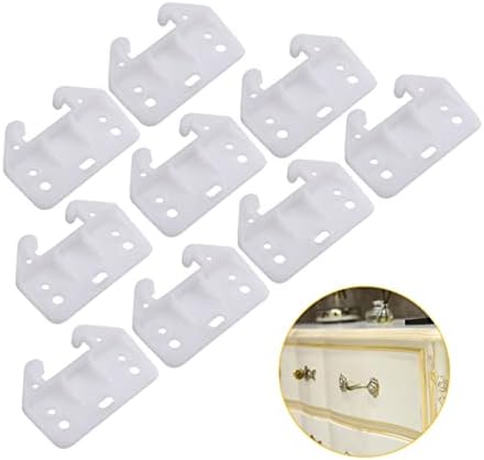 Jojofuny 100pcs White Drawer Track Guide Kit for Cabinet Hardware