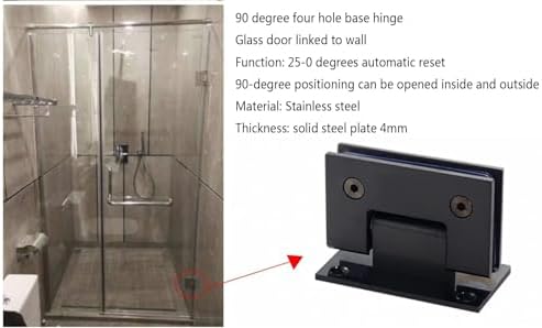 WANLI 90 Degree Glass Shower Door Hinges