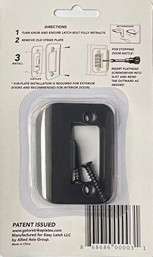 Gator Door Latch Restorer Strike Plate Oil Rubbed Bronze