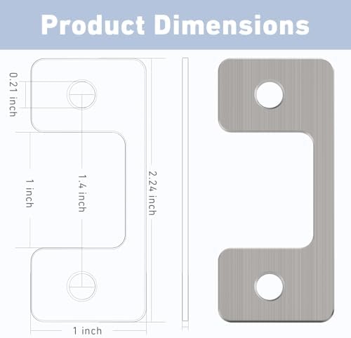 Lioaeust4Pcs Adjustable Door Strike Plates - Secure Your Exterior Doors with Your brand name Door Lock Replacement