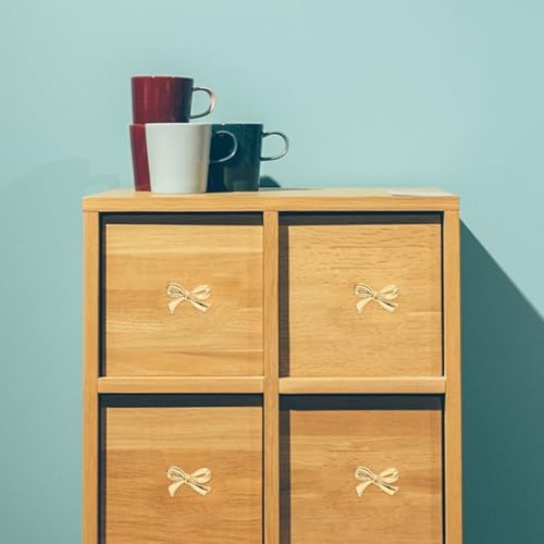 Housotel Brass Drawer Knobs - Gold Bow Design
