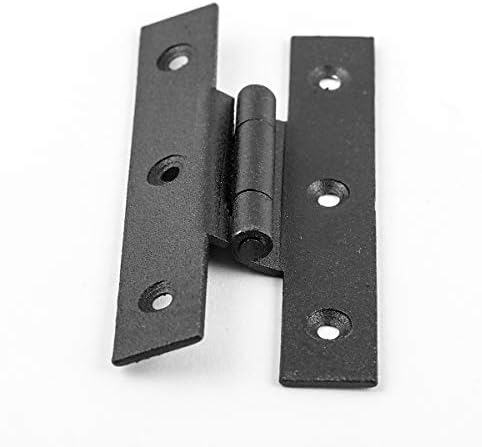 Rust-Resistant Black Wrought-Iron Letter Hinges