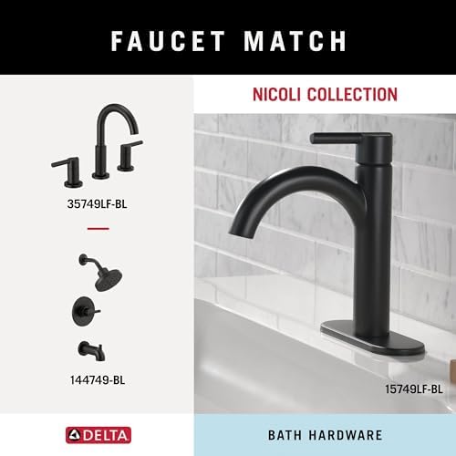 Delta Nicoli Hand Towel Holder - Matte Blackath