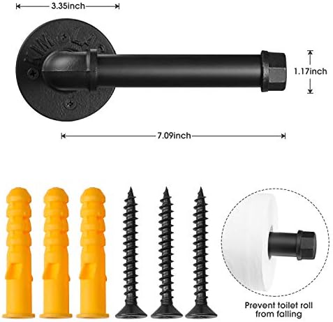 Elibbren Industrial Pipe Toilet Paper Holder